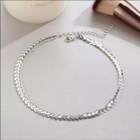 Fishbone Gold Silver Choker Boho Chain Necklace - Picture 7 of 8